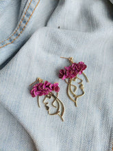 Load image into Gallery viewer, Dúil Danú Pink dangles |Irish made jewellery | Irish made earrings | Dúil | Face earrings | Goddess jewellery | Irish gifts - Dúil
