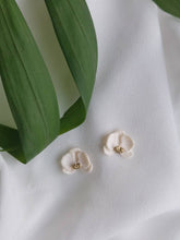 Load image into Gallery viewer, Mini orchid stud earrings | polymer clay earrings | orchid earrings | Irish made earrings | Dúil | Irish jewellery | flower earrings - Dúil
