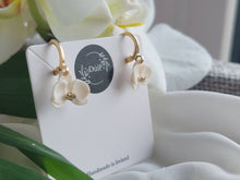 Load image into Gallery viewer, Mini orchid dangling earrings | polymer clay earrings | orchid earrings | Irish made earrings | Dúil | Irish jewellery | flower earrings - Dúil
