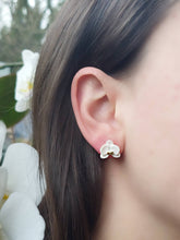 Load image into Gallery viewer, Mini orchid stud earrings | polymer clay earrings | orchid earrings | Irish made earrings | Dúil | Irish jewellery | flower earrings - Dúil
